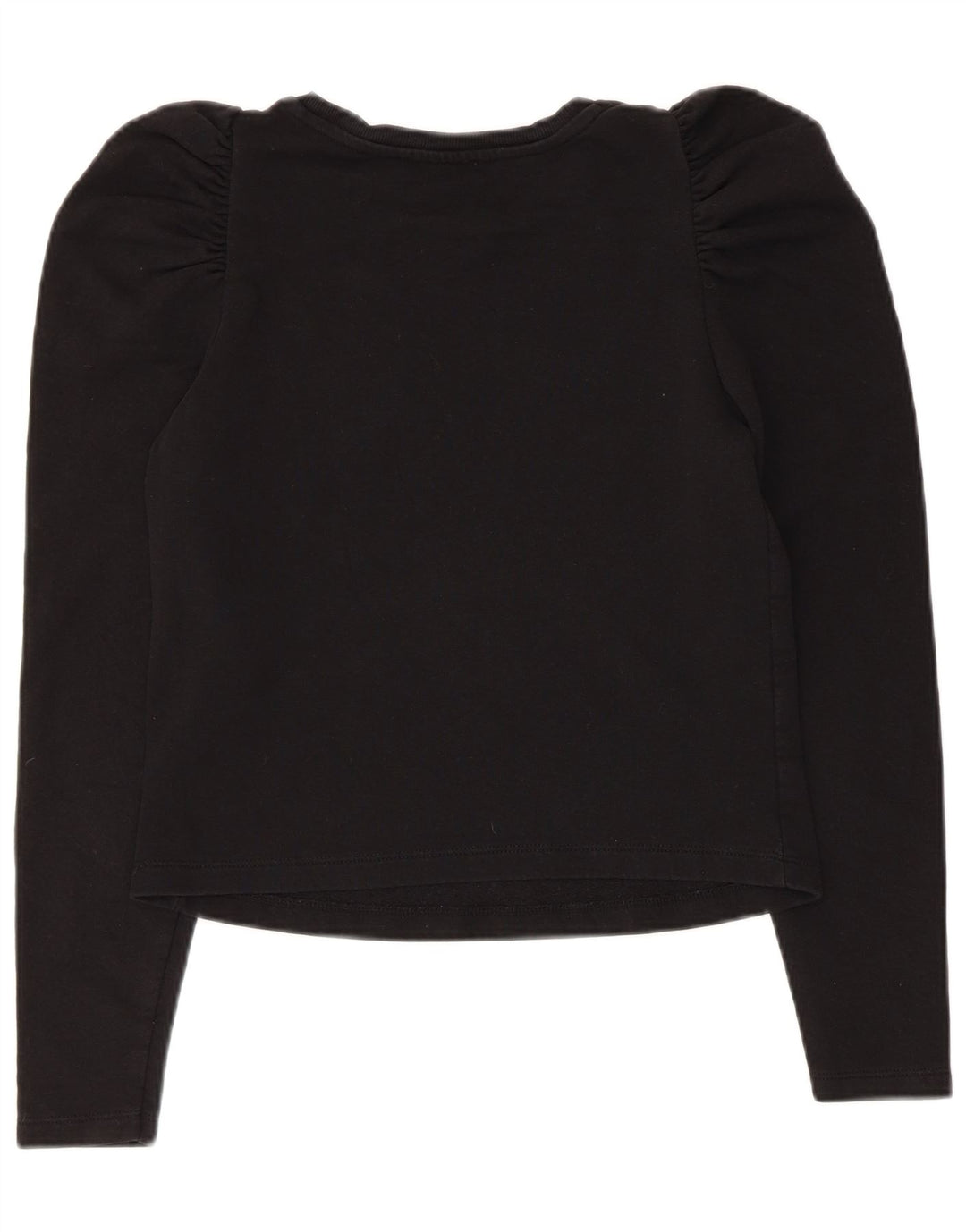 Zara Mujer Top Manga Larga UK 8 Small Negro