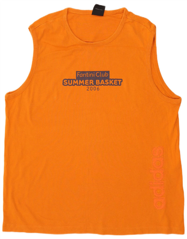 Adidas Hombre Graphic Vest Top XL Naranja Algodón