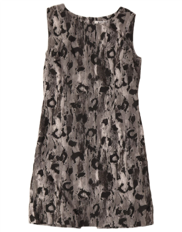 Marella Vestido tubo sin mangas con estampado abstracto para mujer UK 42 Gris medio