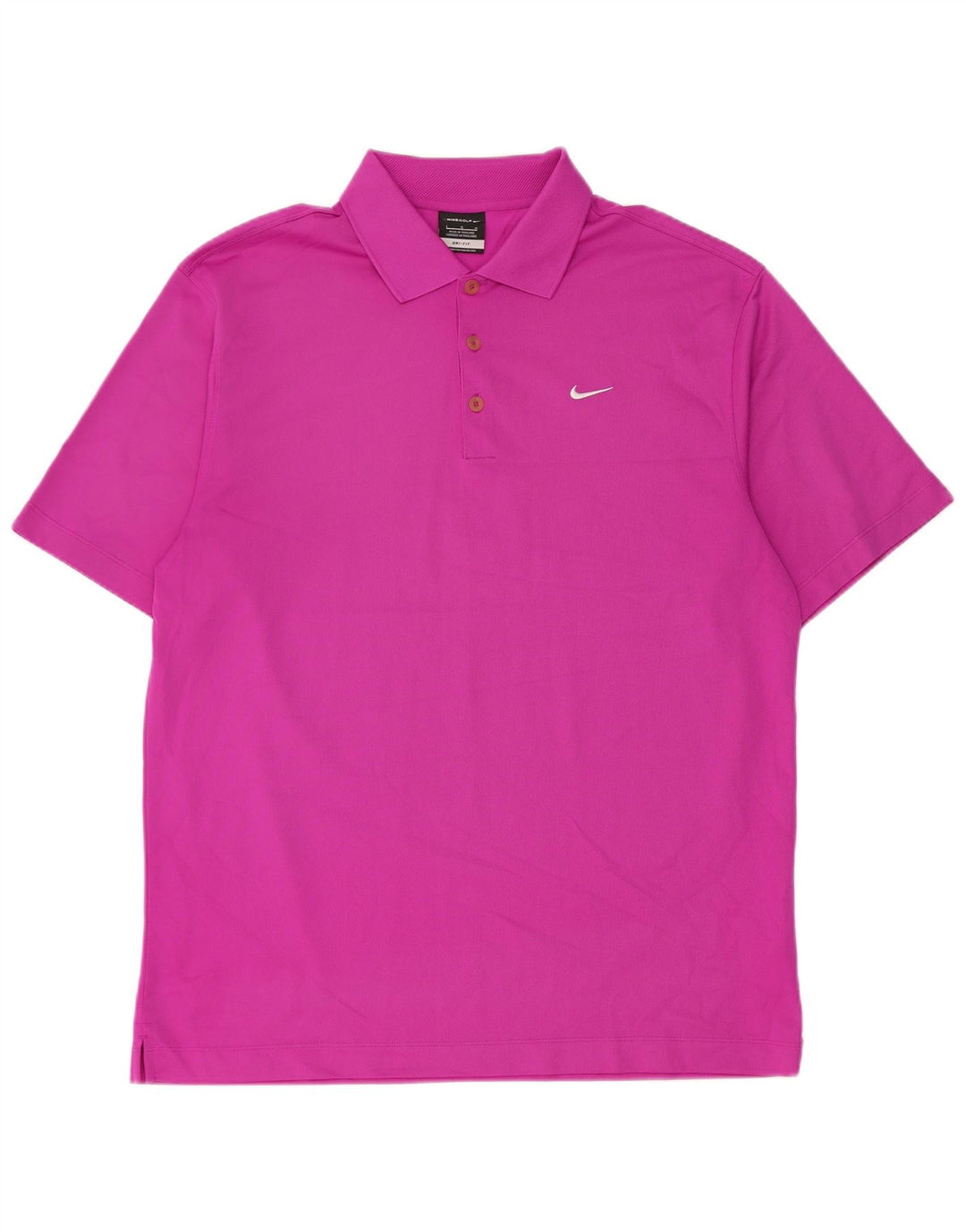 Nike Polo Dri Fit para hombre, poliéster rosa grande
