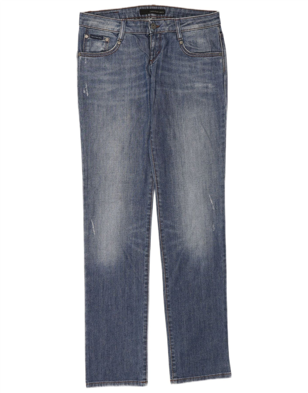 Vaqueros ajustados para mujer Calvin Klein W29 L33 Algodón azul