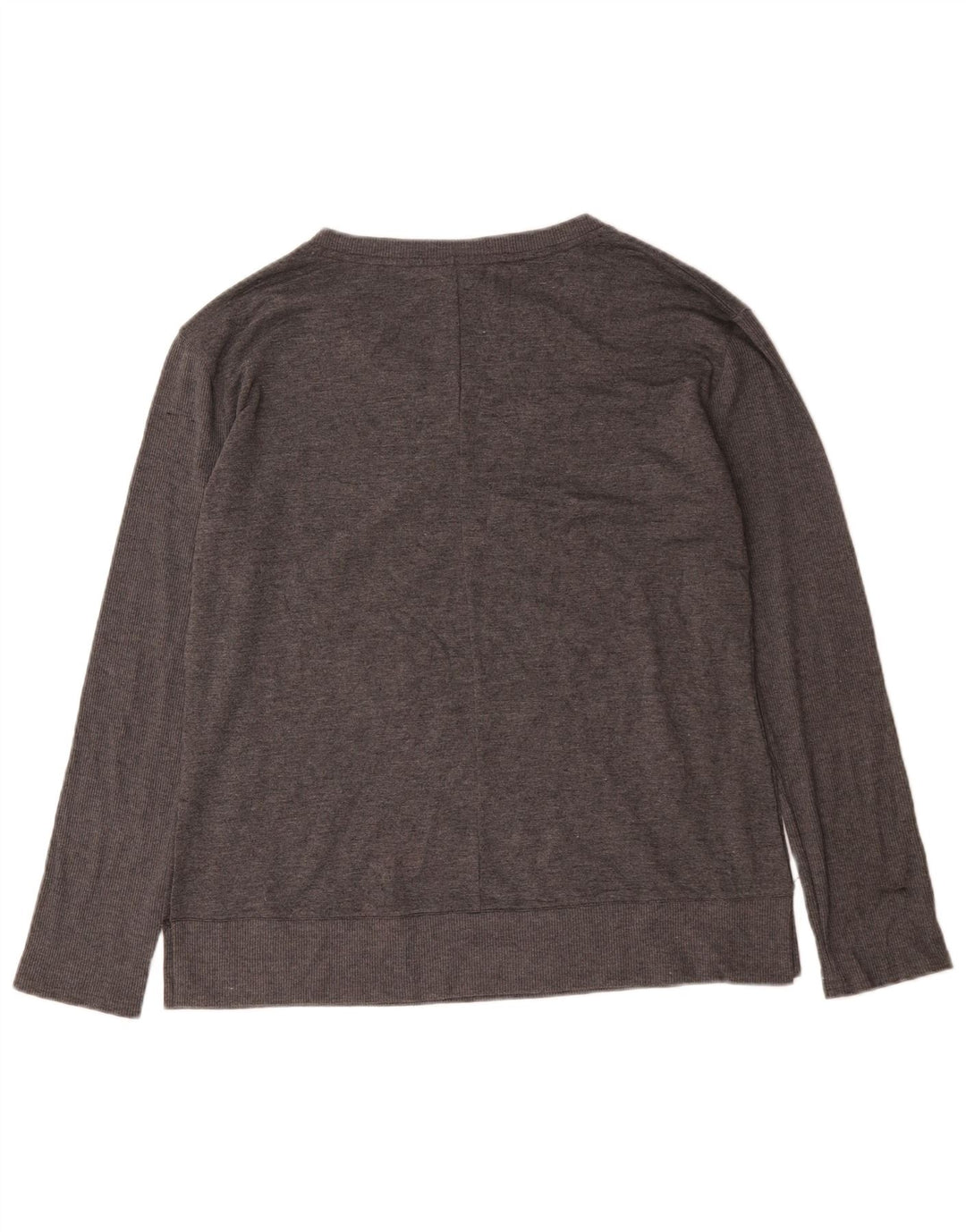 Reebok - Jersey con cuello en V para mujer, talla 40, XL, poliéster gris