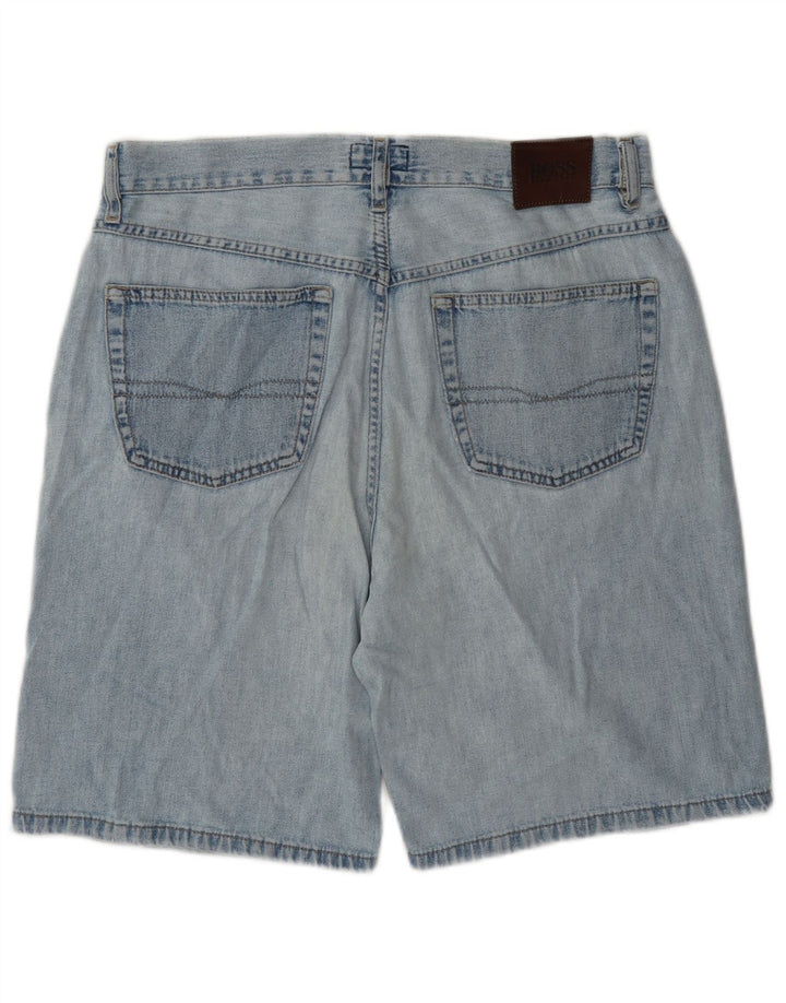 Pantalones cortos de mezclilla Hugo Boss para hombre W35 azul grande