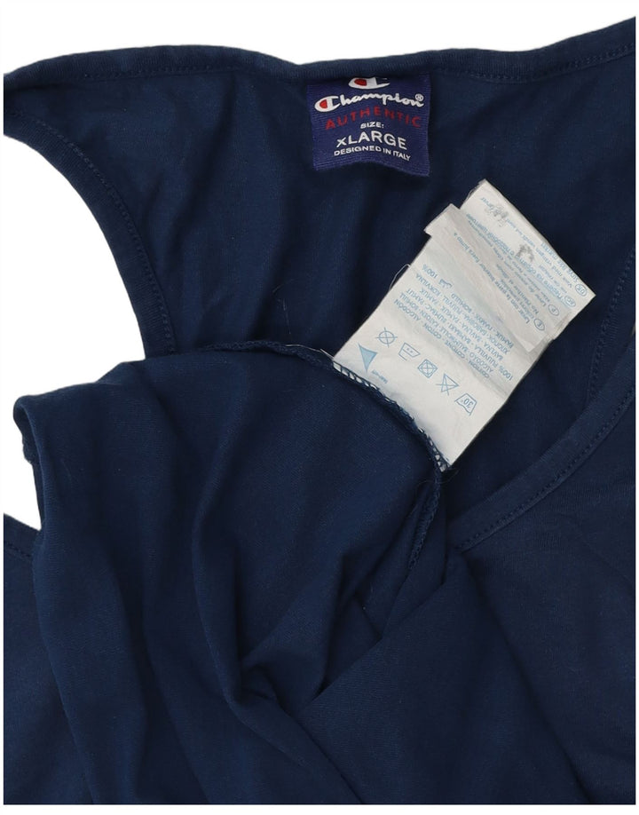 Champion Hombre Chaleco Top XL Azul Marino Algodón