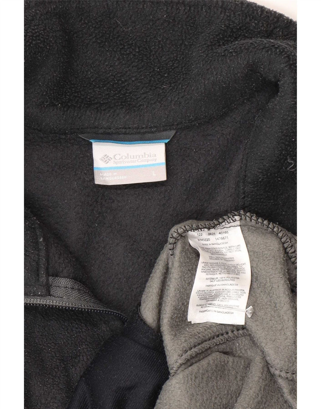 Columbia Chaqueta polar para hombre UK 40 Large Gris Colorblock Poliéster