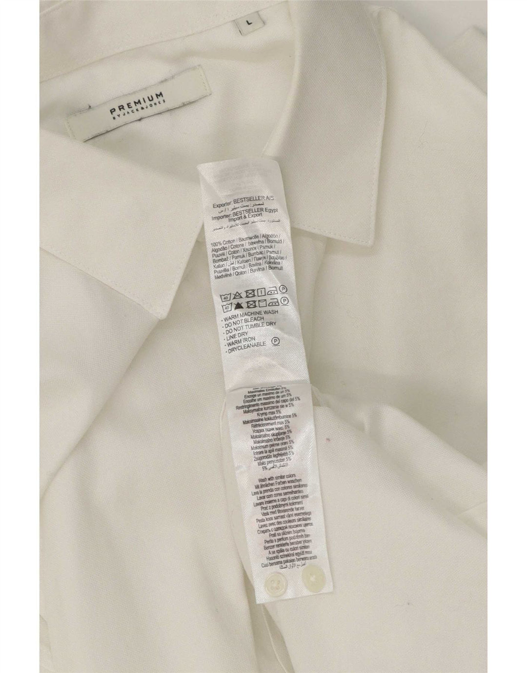 Camisa Jack & Jones Hombre Grande Algodón Blanco