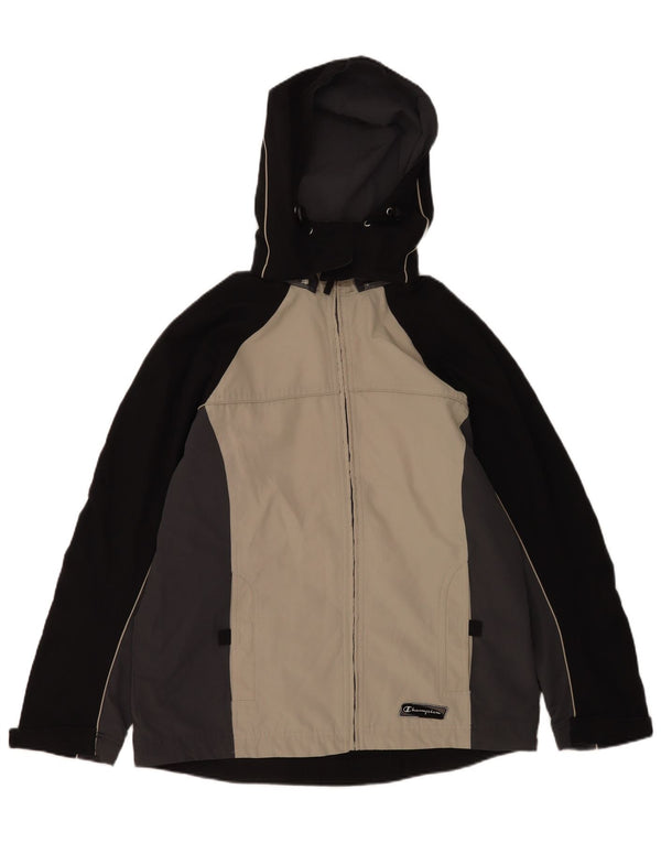 Champion Chaqueta cortavientos con capucha para hombre UK 40 Large Black Colourblock