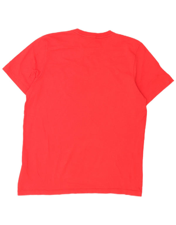 Adidas Hombre Camiseta Gráfica Top XL Algodón Rojo
