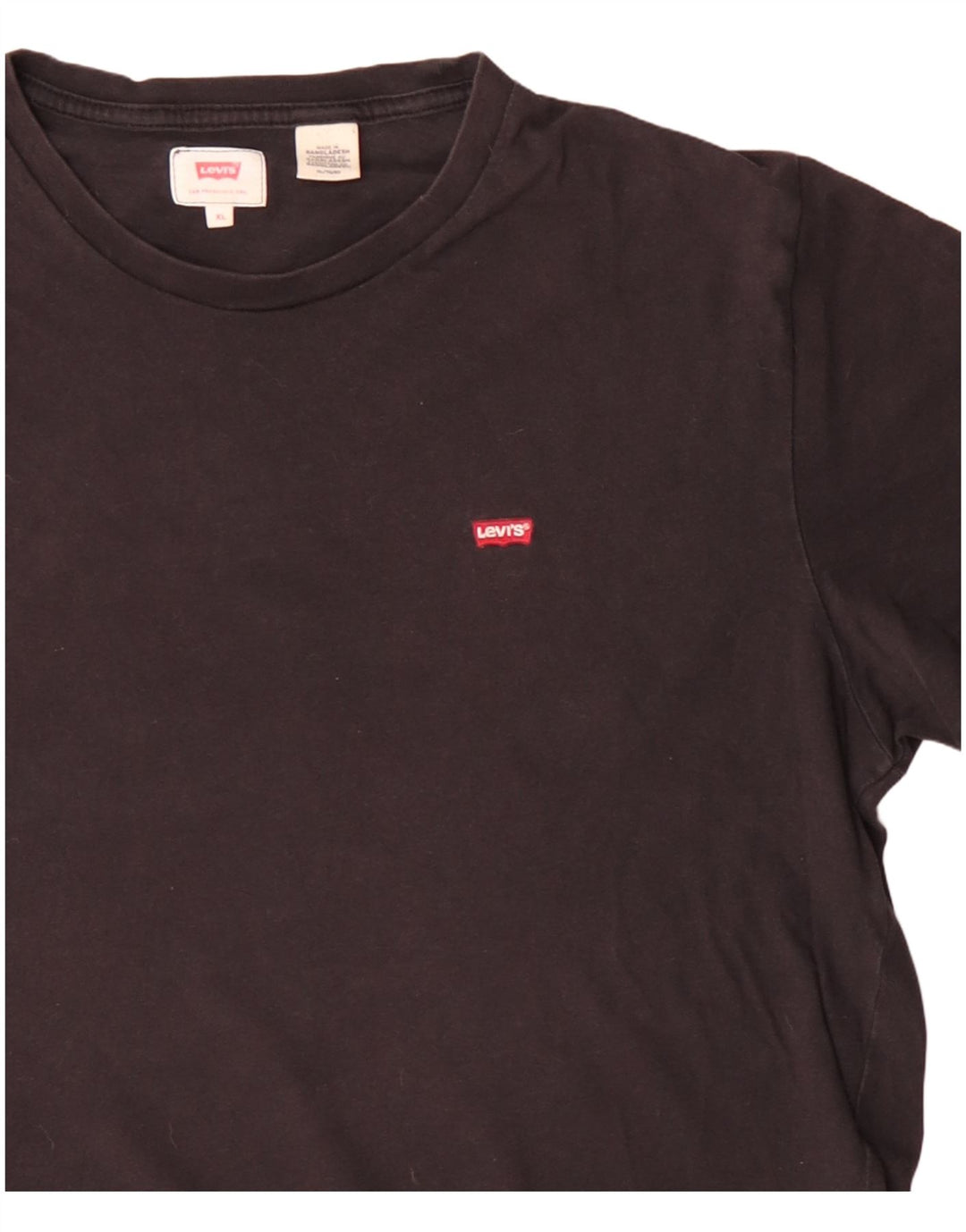 Levi's Hombre Camiseta Top XL Algodón Negro