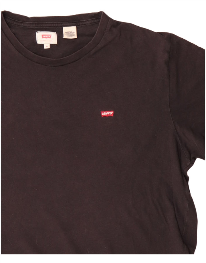 Levi's Hombre Camiseta Top XL Algodón Negro