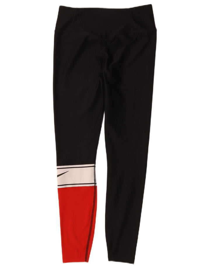 Nike Leggings gráficos para mujer UK 10 Small Negro Colorblock Poliéster
