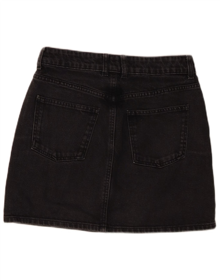 TOPSHOP Falda vaquera para mujer UK 10 Small W26 Algodón negro