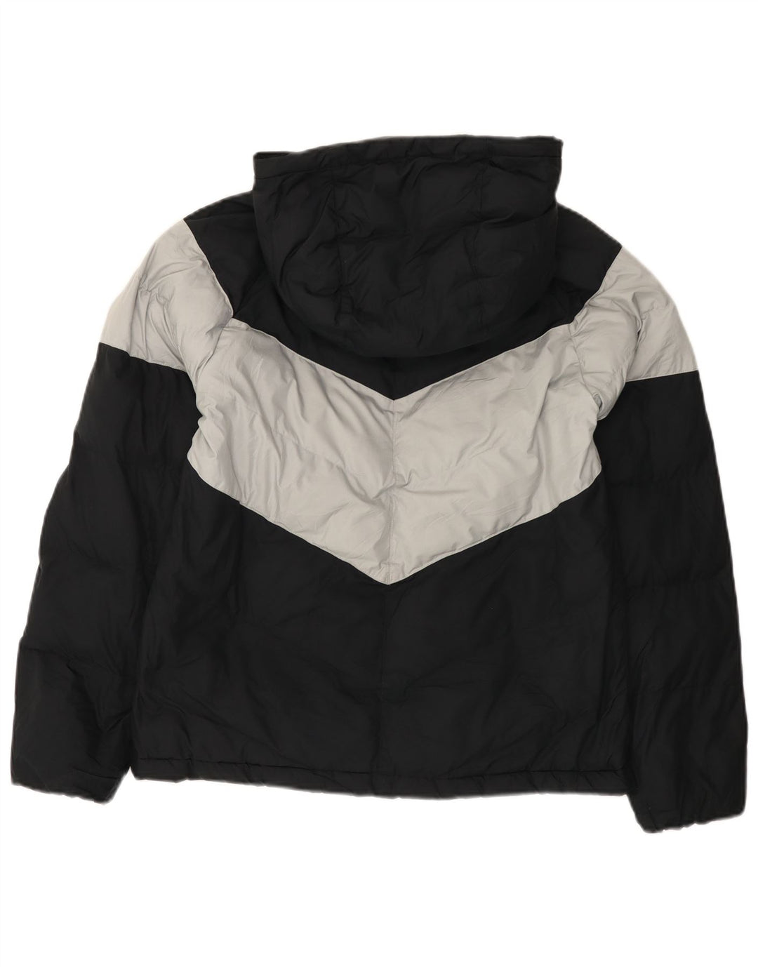 Nike Chaqueta acolchada con capucha para niños 13-14 años XL Negro Colorblock Poliéster