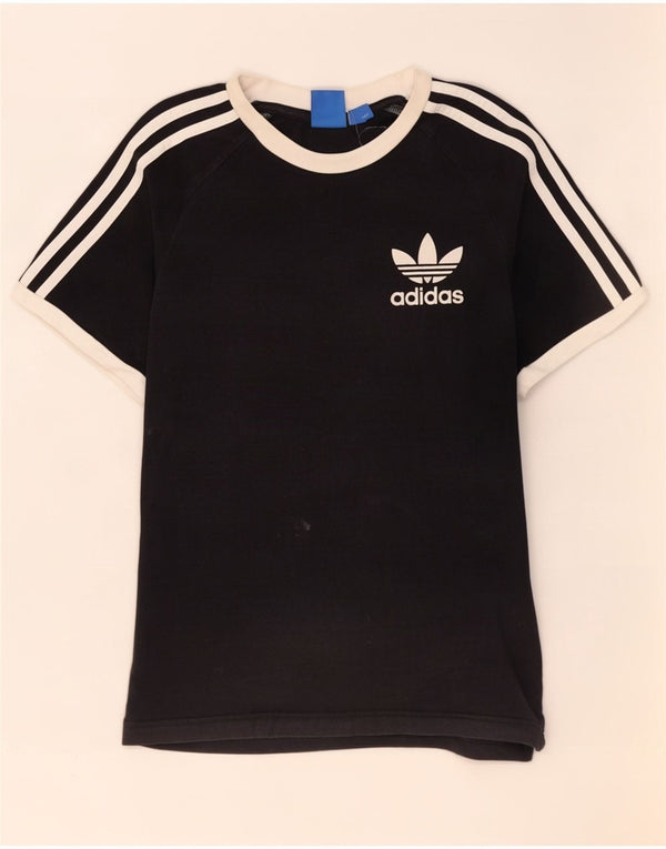Adidas - Camiseta para hombre, talla pequeña, algodón negro