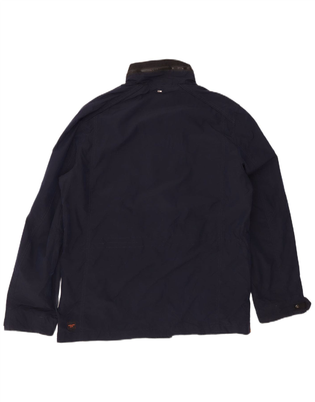 EMILI ADANI Mens Windbreaker Jacket IT 54 2XL Navy Blue Polyester