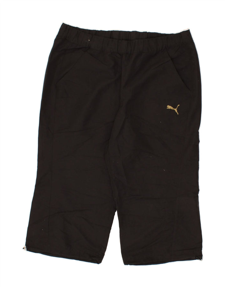 PUMA Womens Bermuda Sport Shorts UK 14 Large Black Polyester Vintage Puma and Second-Hand Puma from Messina Hembry 