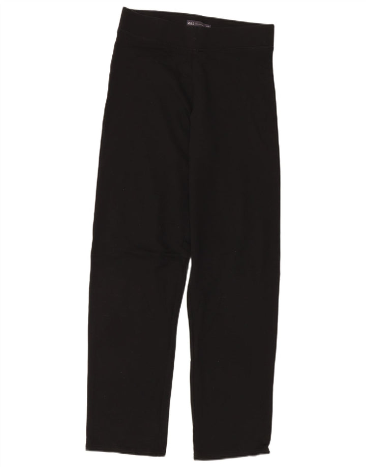 MARKS & SPENCER Pantalones de chándal para mujer UK 10 Small Black Cotton