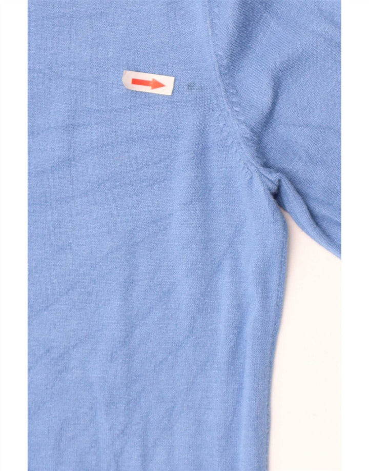Marks & Spencer Suéter tipo cárdigan corto para mujer UK 10 Small Viscosa azul