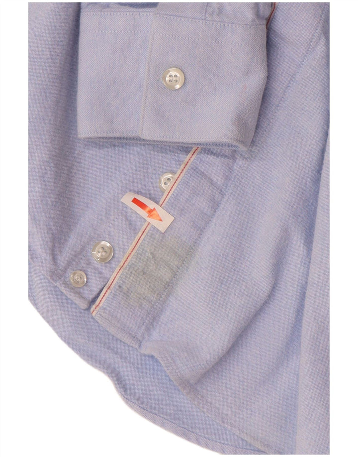 EMPORIO ARMANI Camisa para hombre Talla 39 15 1/2 Azul medio