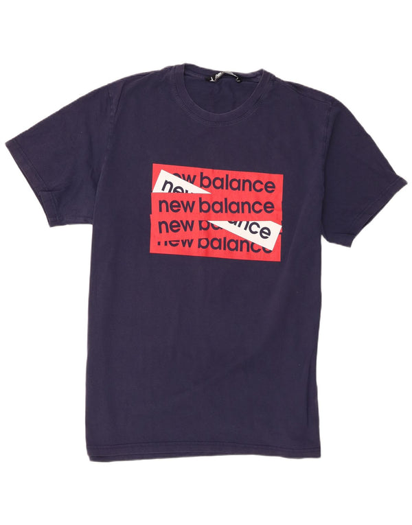 New Balance Camiseta gráfica para hombre Top 2XL Azul marino Algodón
