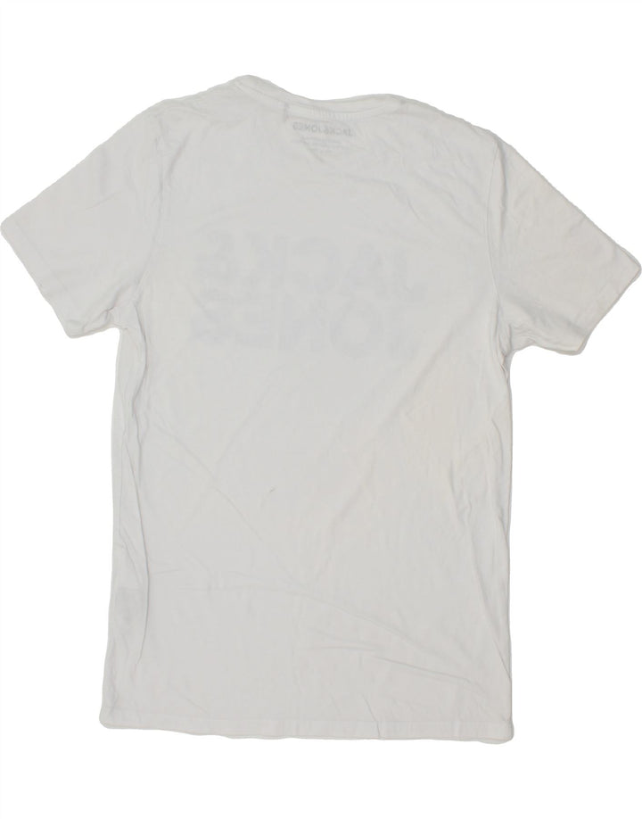 JACK & JONES Mens Graphic T-Shirt Top Large White Cotton Vintage Jack & Jones and Second-Hand Jack & Jones from Messina Hembry 