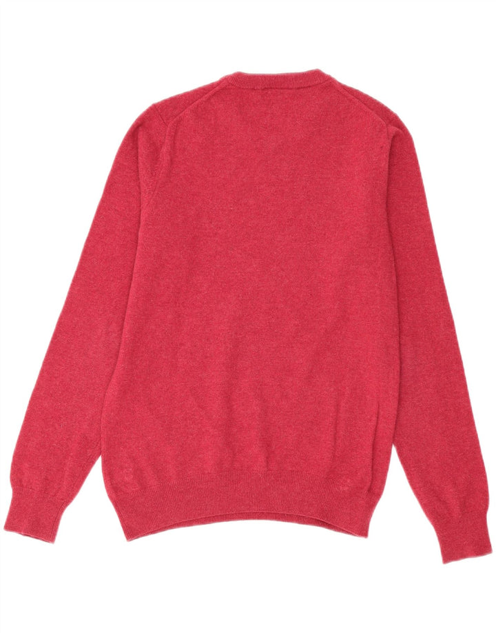Lacoste - Jersey de cuello redondo para hombre, talla 3, lana virgen rosa pequeña