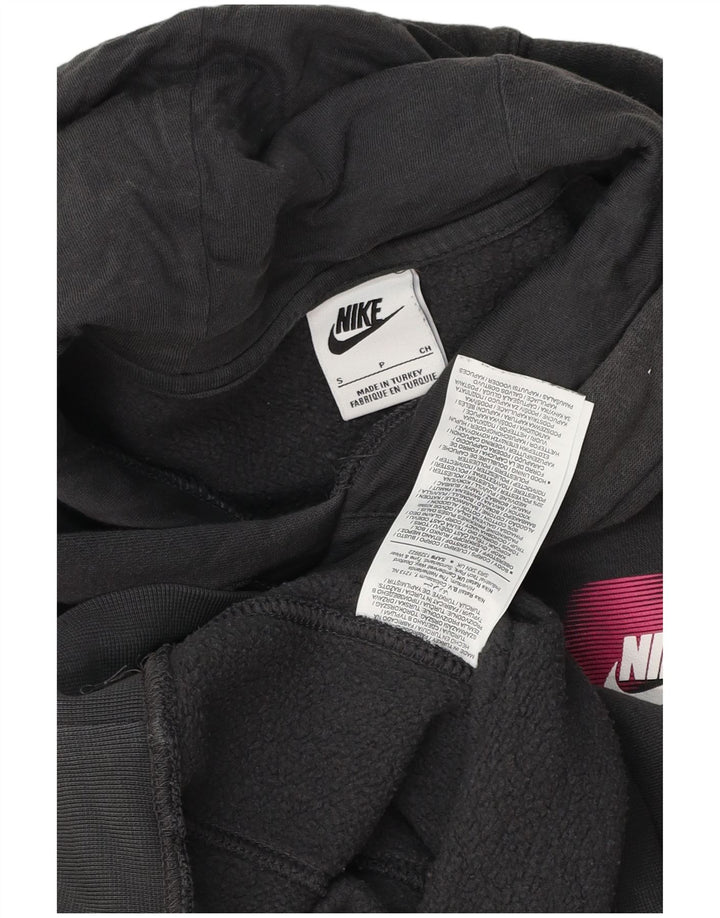 Nike Jersey con capucha gráfica para hombre, talla pequeña, algodón gris
