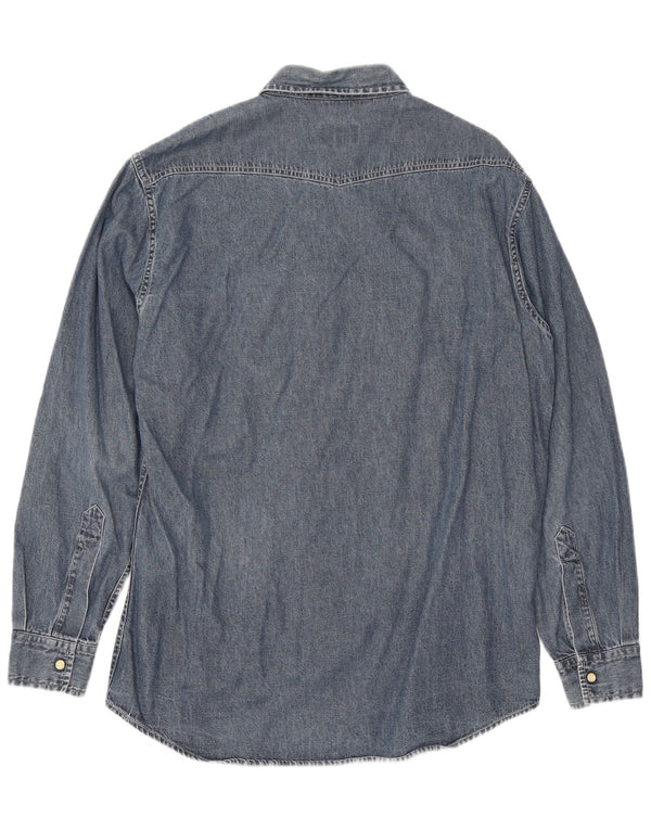 Brooksfield Camisa Vaquera Hombre XL Algodón Azul