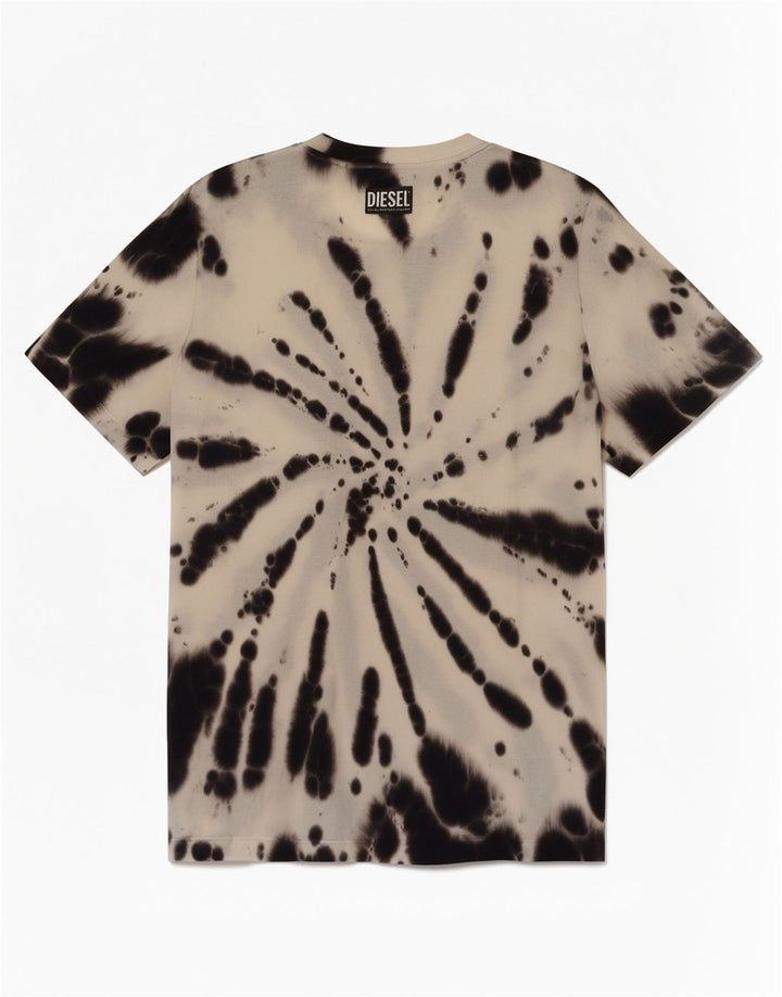 Diesel Camiseta Gráfica De Manga Corta Para Hombre Top Small Multicolor Tie Dye