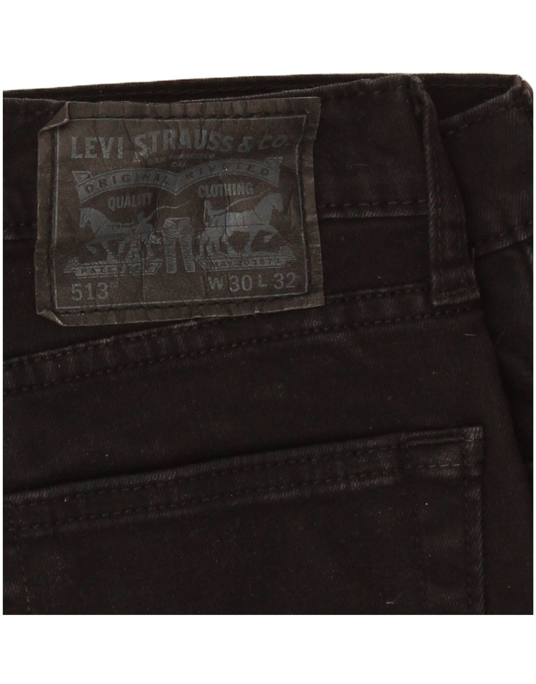 Levi's Vaqueros rectos ajustados 513 para hombre W30 L32 Algodón negro