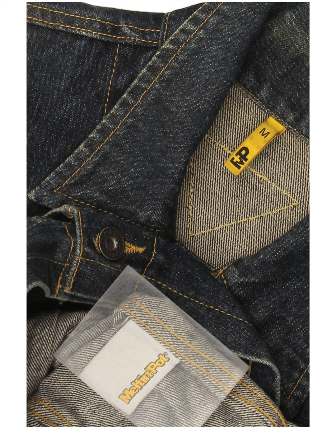 Meltin' Pot Chaqueta vaquera para hombre UK 38 Medium Azul marino Algodón