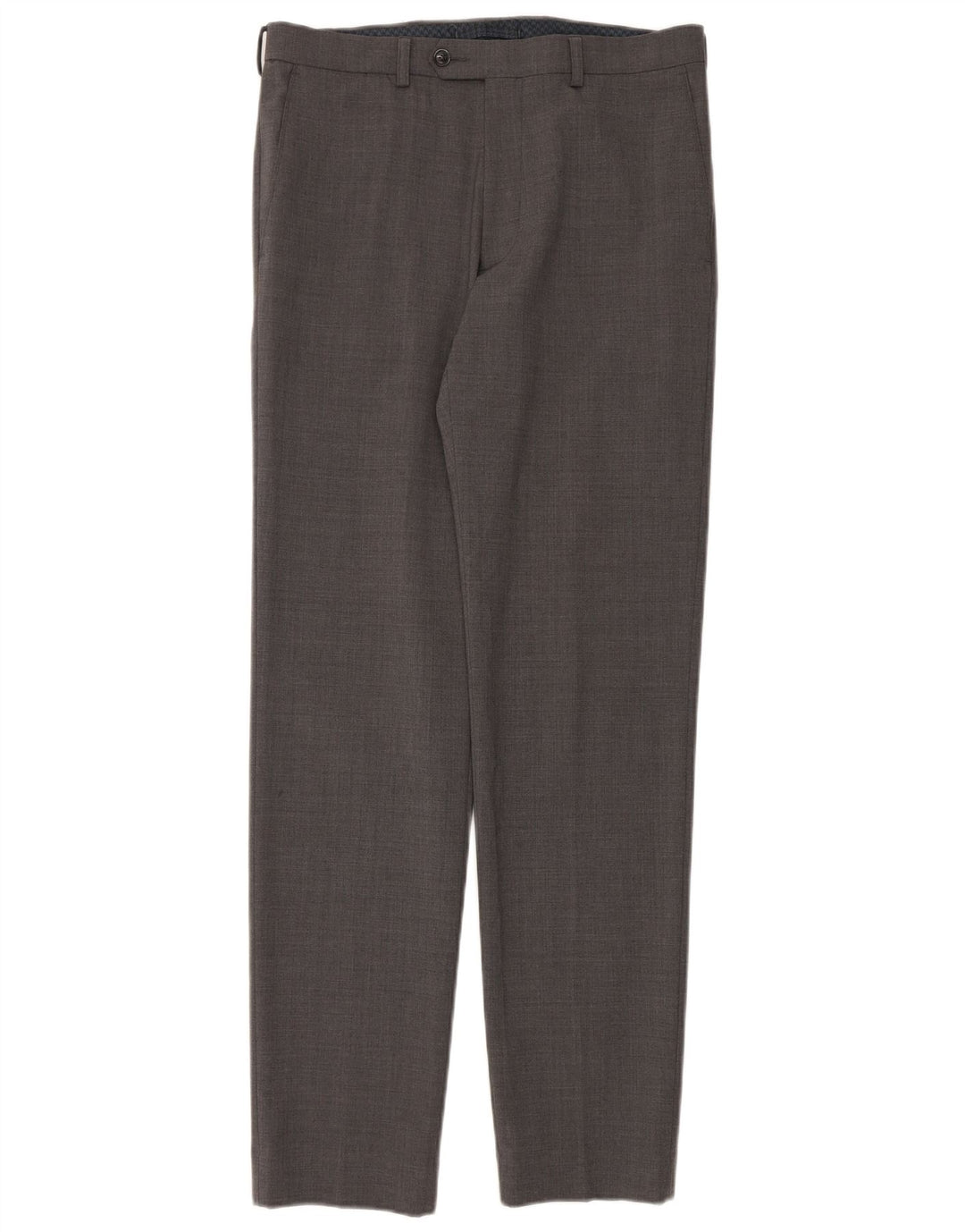 Marks & Spencer Pantalones de traje ajustados y entallados para hombre W32 L33 Lana gris