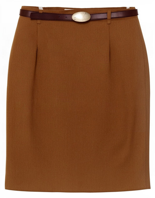 Steilmann Falda lápiz para mujer UK 44 Medium W30 Marrón Lana nueva