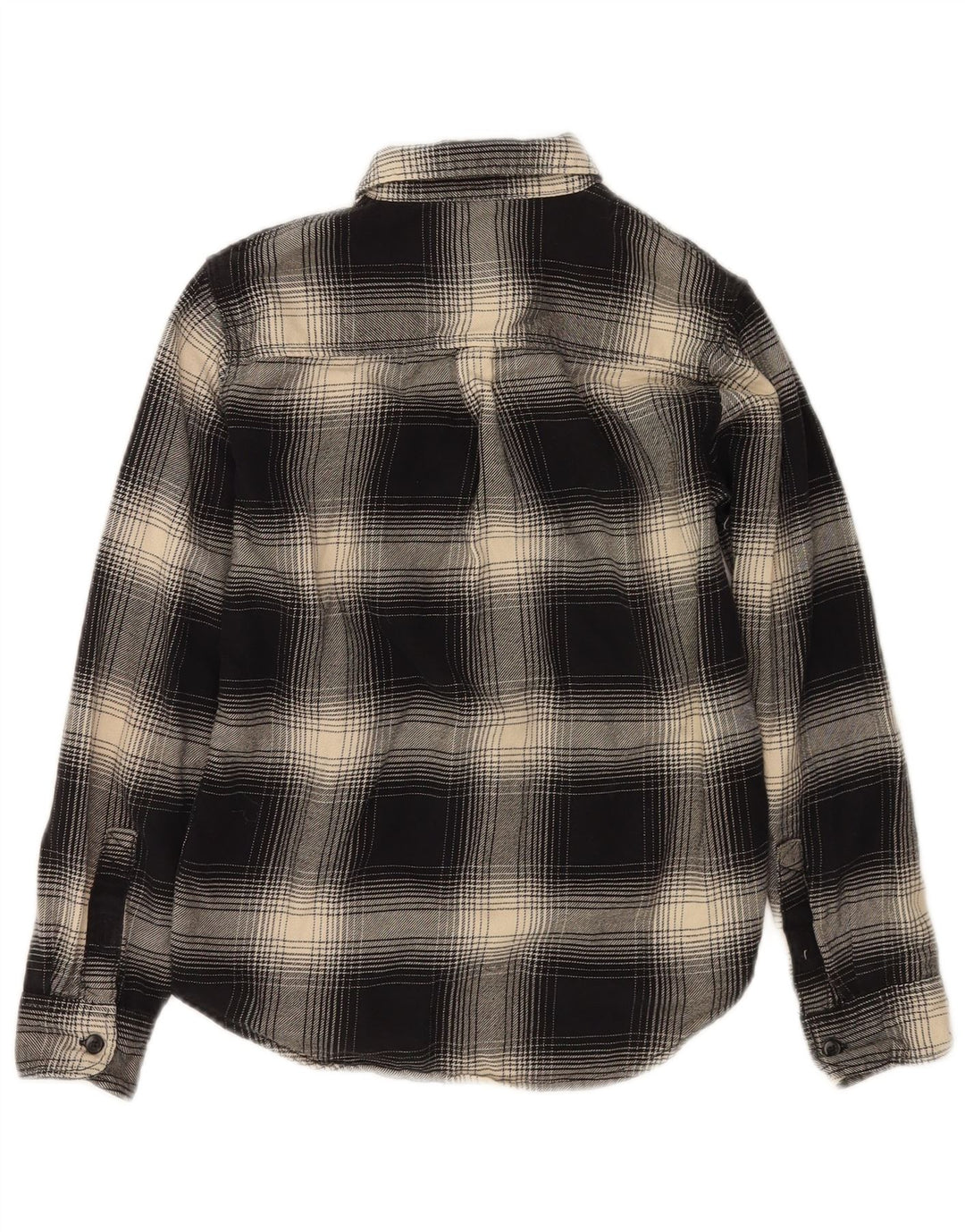VANS Camisa de franela para niño 8-9 años Small Black Check Cotton