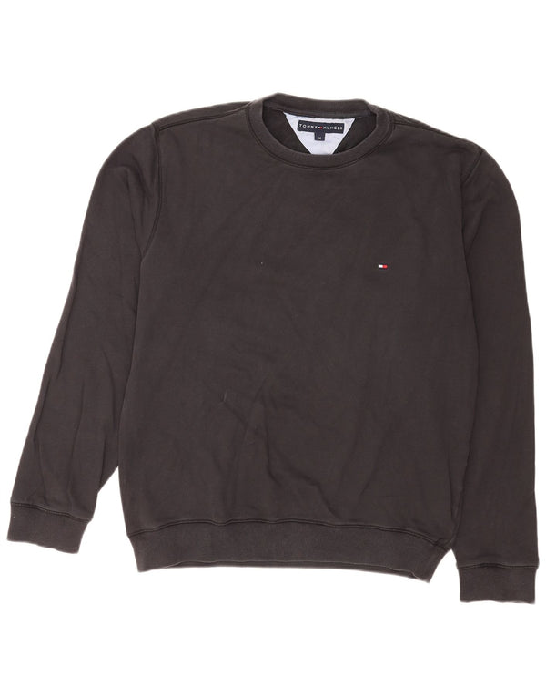 Tommy Hilfiger Hombre Sudadera Jumper Medium Negro Algodón