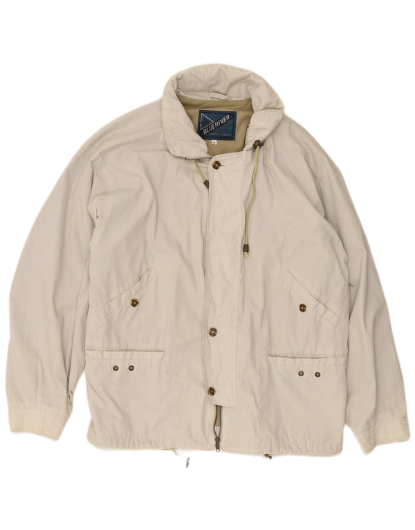 Vintage hombres chaqueta utilitaria Reino Unido 42 XL algodón beige