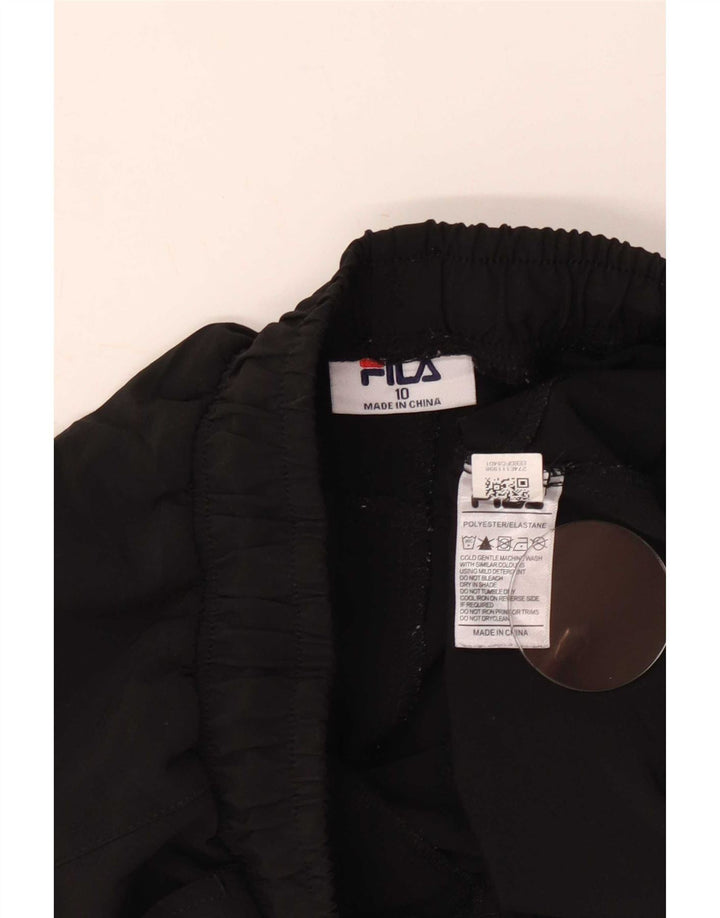 Fila Shorts deportivos para mujer UK 10 Small Poliéster negro