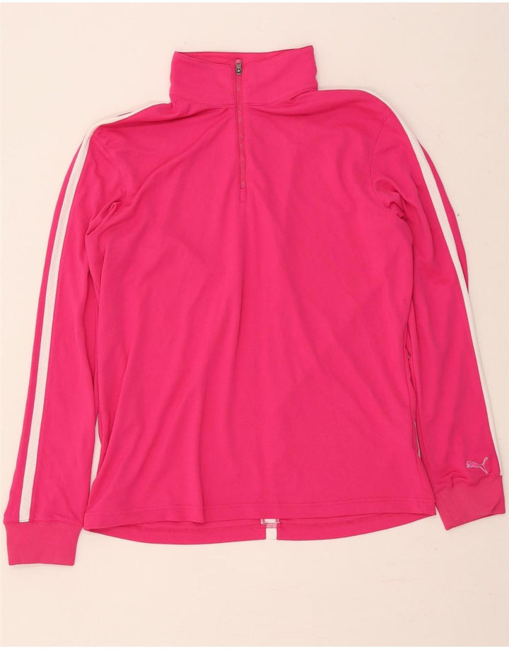 Puma - Chándal extragrande con cuello y cremallera para mujer, talla 40, color rosa medio