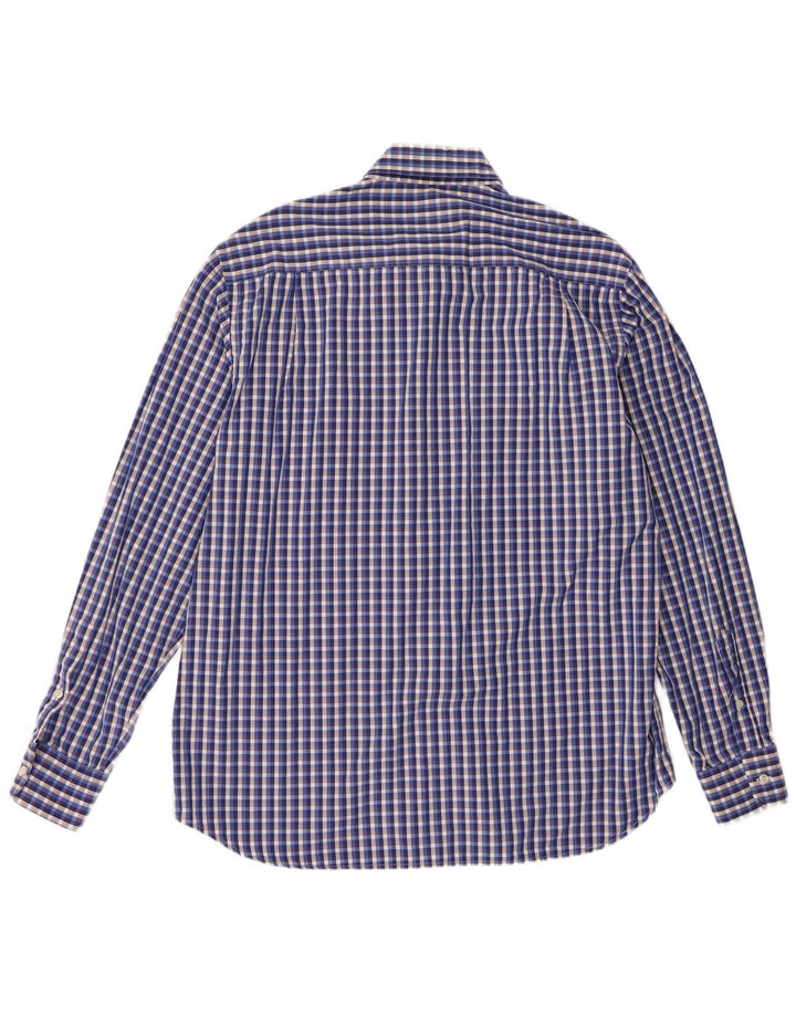 Paul & Shark Camisa para hombre Talla 42 Algodón a cuadros azul grande
