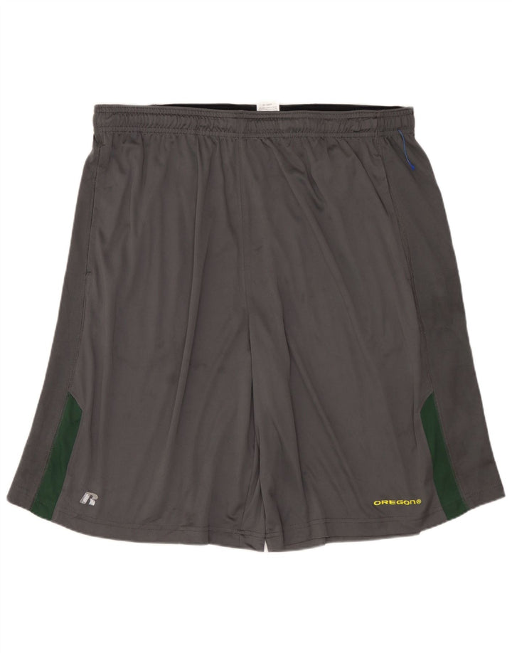 RUSSELL ATHLETIC Pantalones cortos deportivos para hombre 2XL Gris Colorblock Poliéster