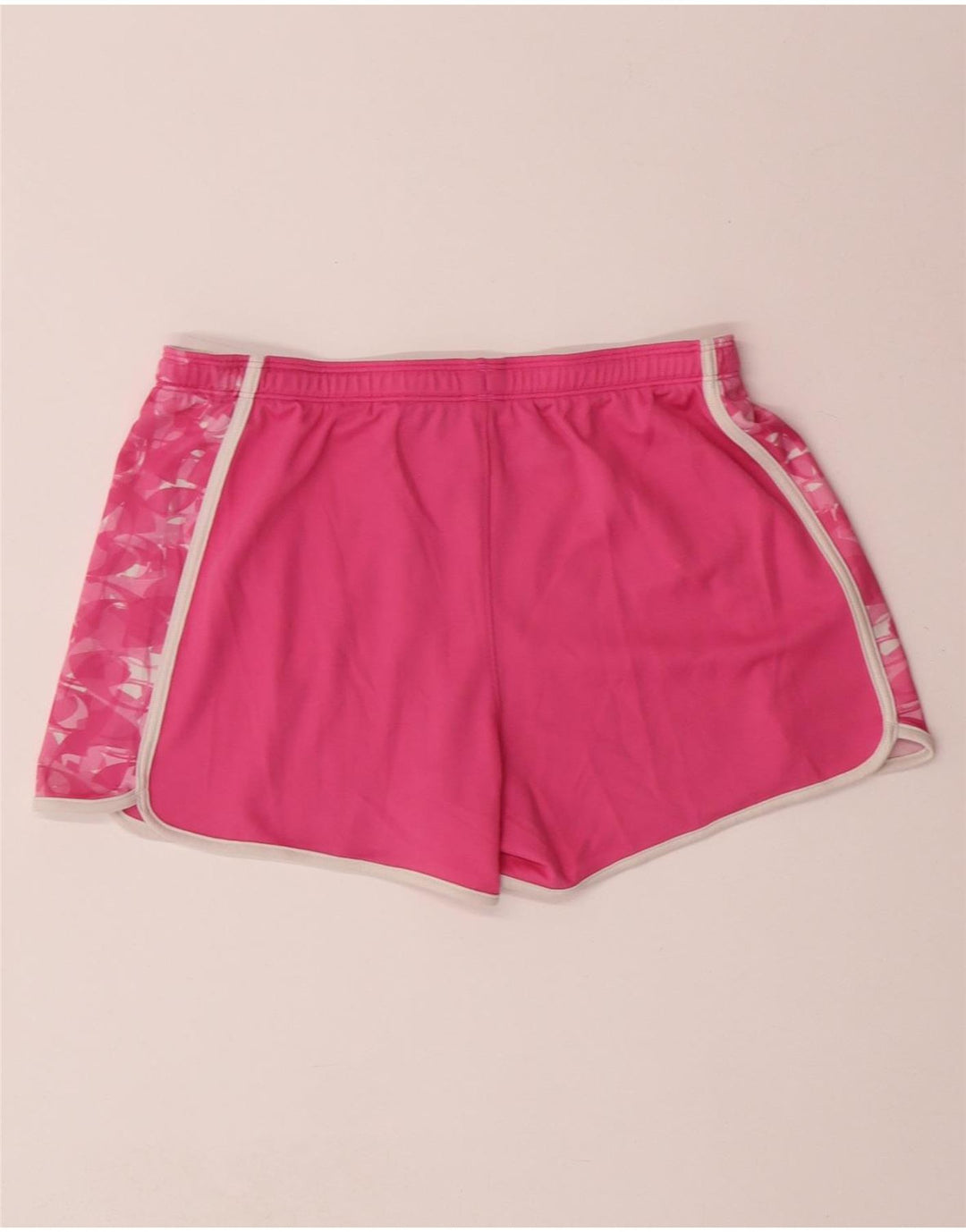 UNDER ARMOUR Pantalones cortos deportivos Heat Gear para mujer Reino Unido 14 Mediano Rosa Geométrico