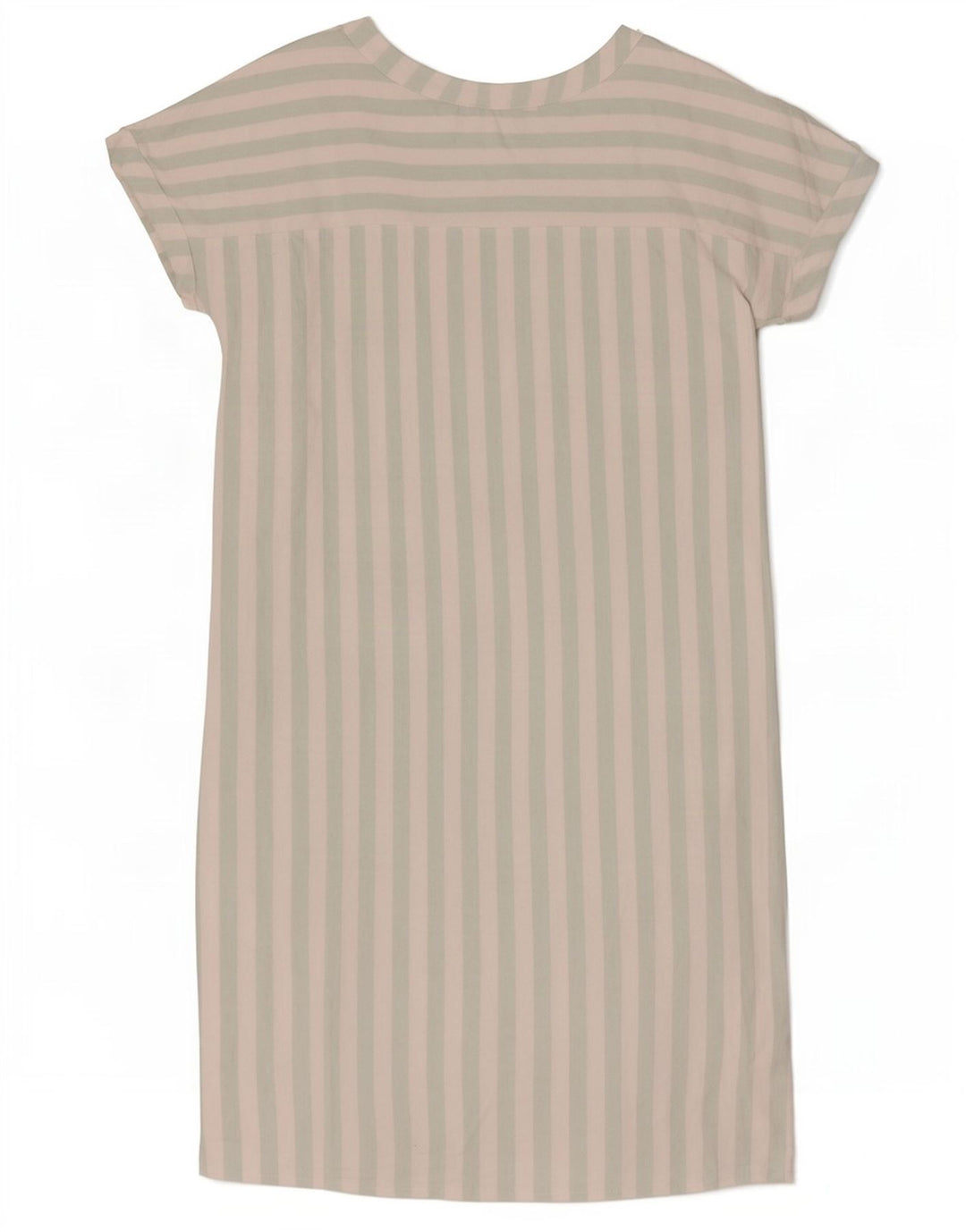 Max Mara Vestido recto para mujer EU 42 Acetato de rayas blancas grandes