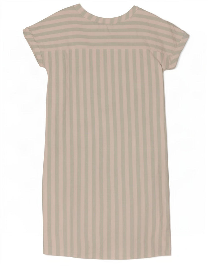 Max Mara Vestido recto para mujer EU 42 Acetato de rayas blancas grandes