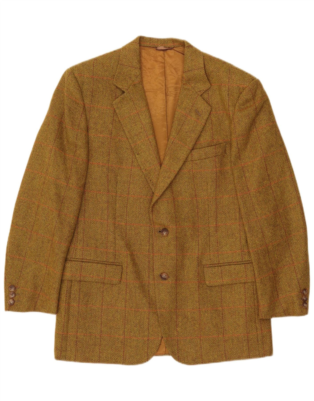 Henry Cottons Chaqueta tipo blazer de 2 botones para hombre IT 48 Medium Khaki Herringbone