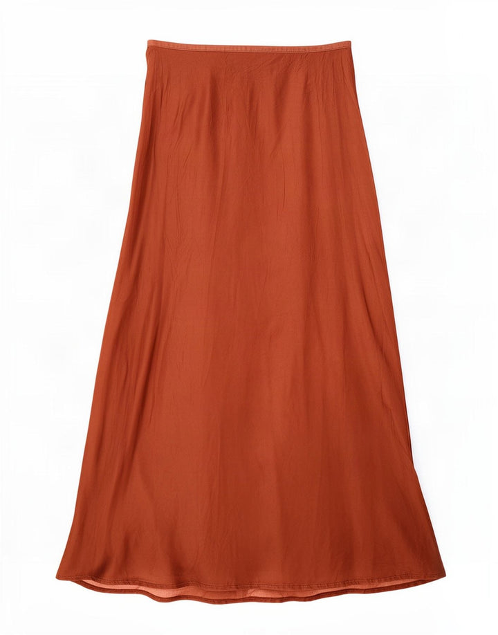 Zara Falda Acampanada Mediana W30 Marrón