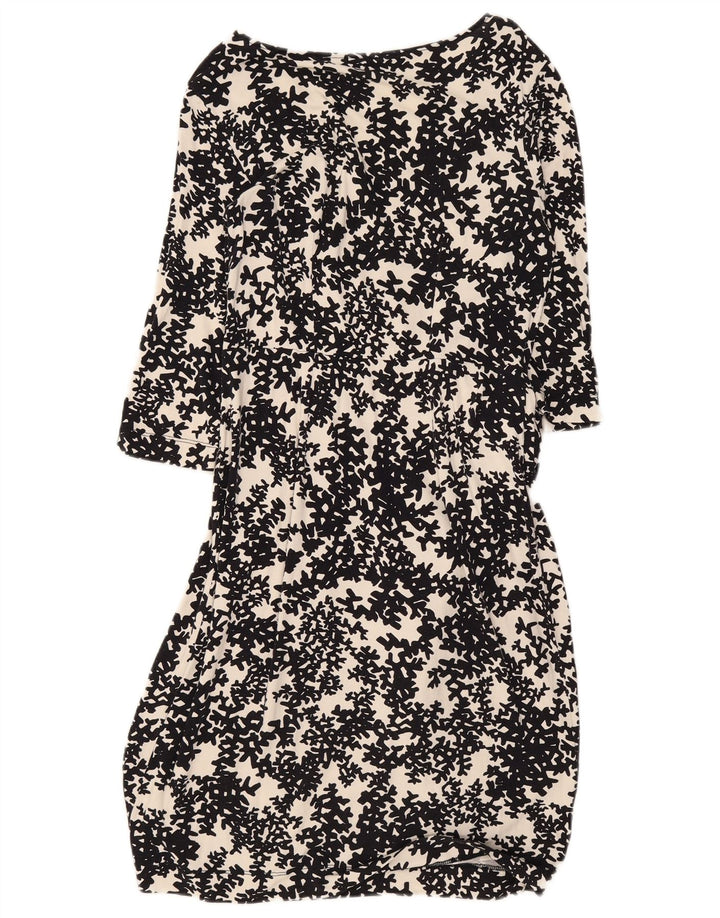Hobbs Vestido básico de manga 3/4 para mujer, talla 40, talla pequeña, viscosa floral negra