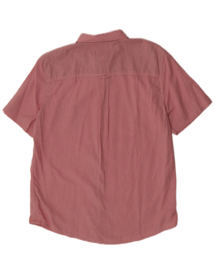 Camisa de manga corta para hombre Fat Face Lino rosa medio