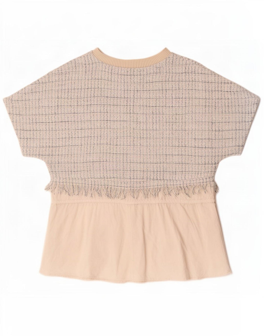 Zara Mujer Blusa Top UK 40 Medium Off White Check