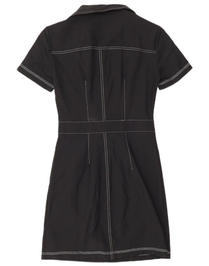 Pinko Vestido tubo de manga corta para mujer UK 42 Mediano Poliamida negra