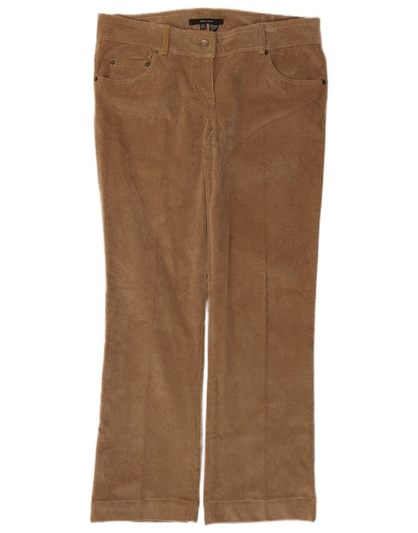 Zara Mujer Pantalón Recto De Pana EU 40 Medium W30 L29 Marrón Algodón